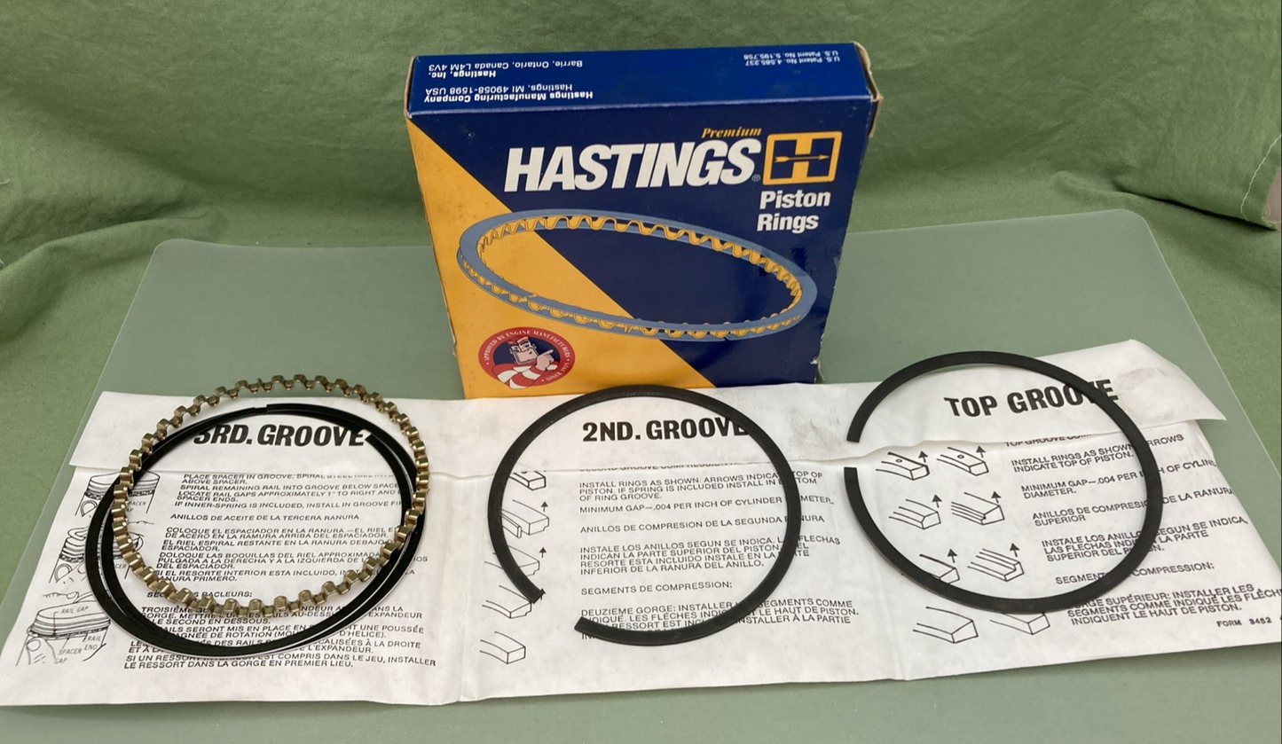 NEW GENUINE HASTINGS 2M5721020 PISTON RING SET HARLEY DAVIDSON DS-750864