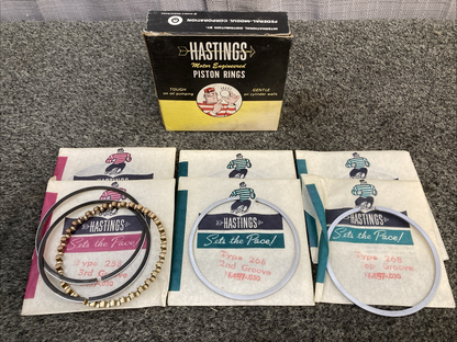 NEW GENUINE HASTINGS 2C6457030 PISTON RING SET HARLEY DAVIDSON