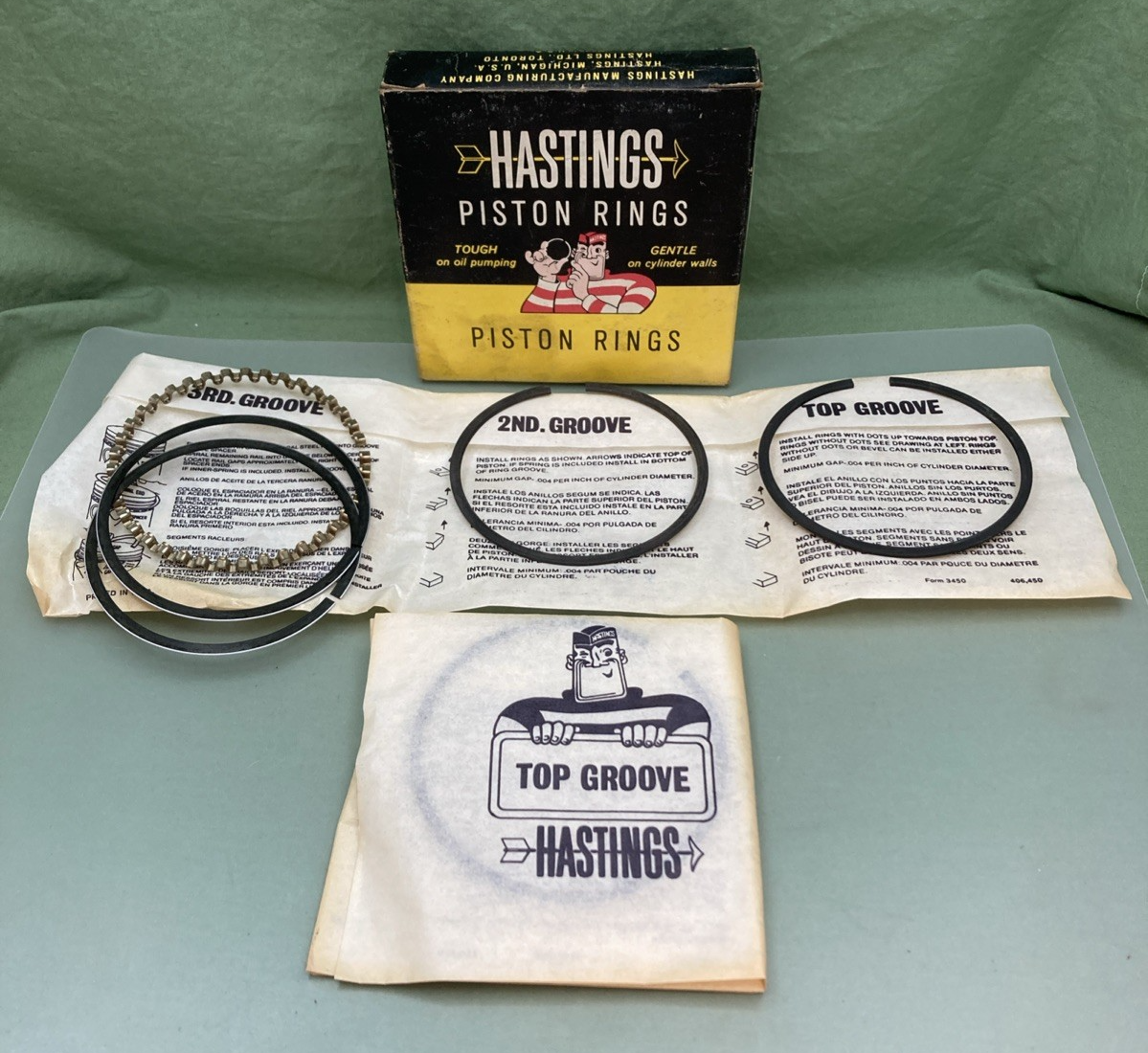 NEW GENUINE HASTINGS 6482030 PISTON RING SET HARLEY DAVIDSON