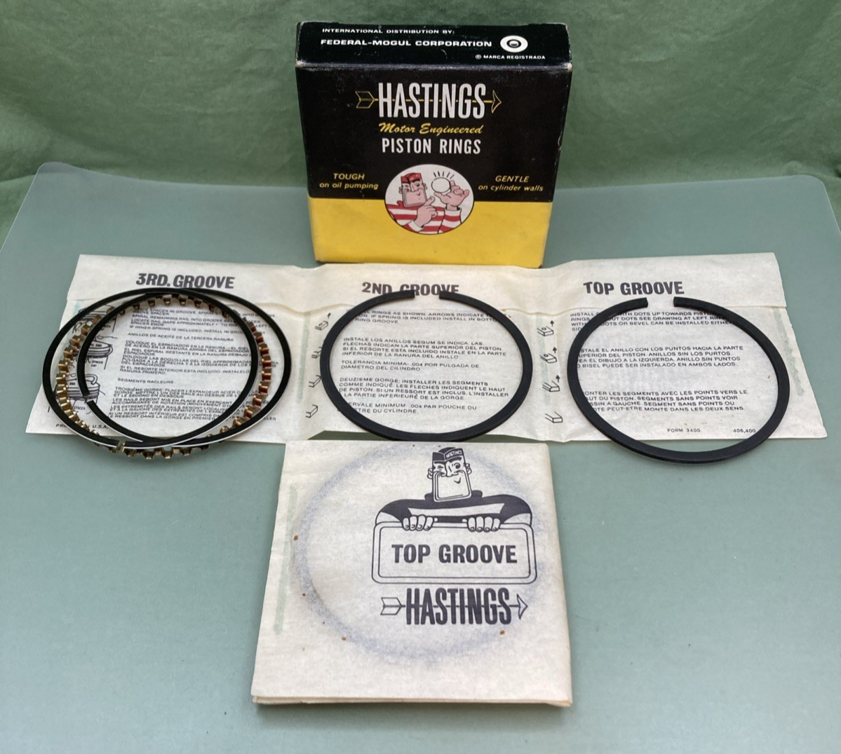 NEW GENUINE HASTINGS 6627010 PISTON RING SET HARLEY DAVIDSON