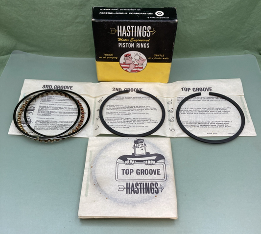 NEW GENUINE HASTINGS 6627010 PISTON RING SET HARLEY DAVIDSON