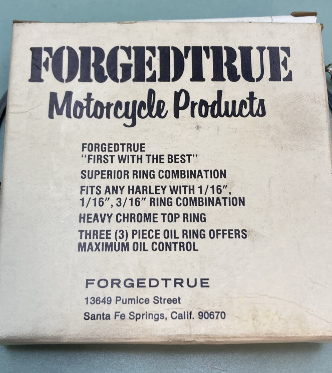 NEW GENUINE FORGEDTRUE 02-0002 PISTON RING SET HARLEY DAVIDSON