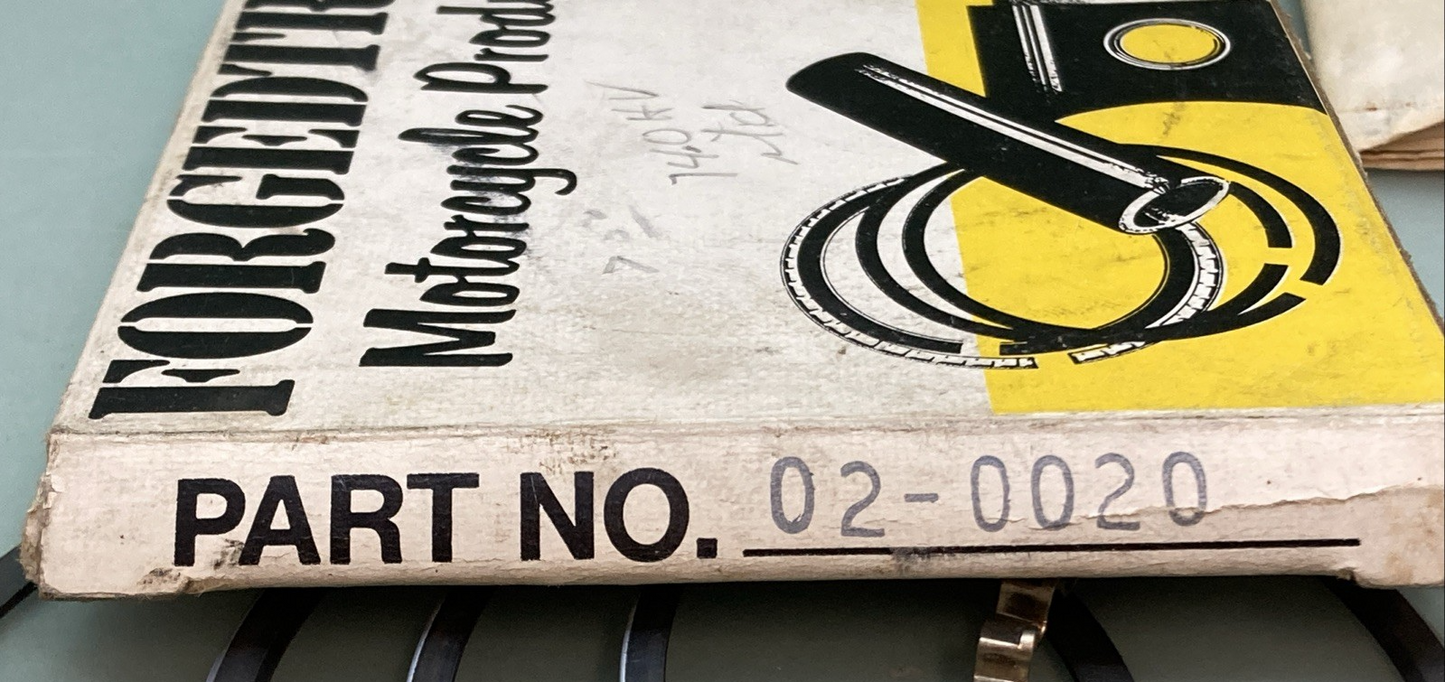 NEW GENUINE FORGEDTRUE 02-0020 PISTON RING SET HARLEY DAVIDSON