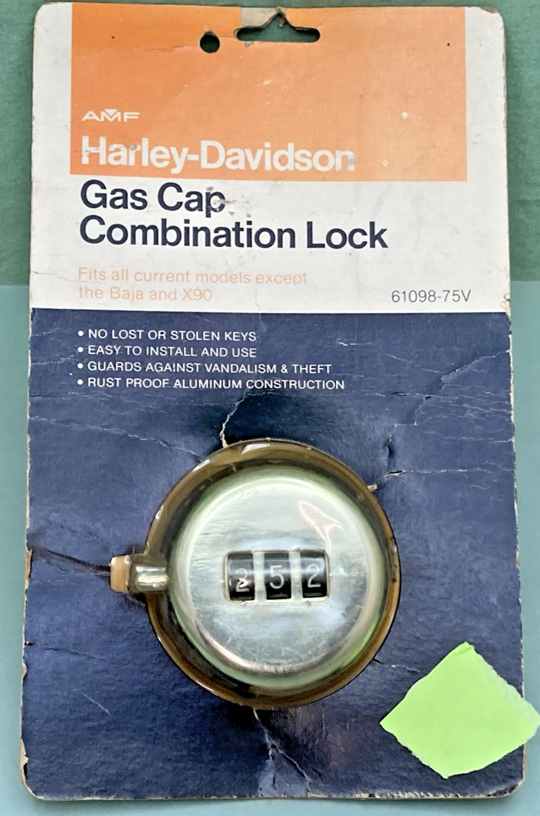 NEW GENUINE HARLEY-DAVIDSON 61098-75V Cap, gas fuel tank, combination locK