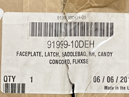 NEW GENUINE HARLEY-DAVIDSON 91999-10 Right Saddlebag Latch Cover CANDY 91999-10D
