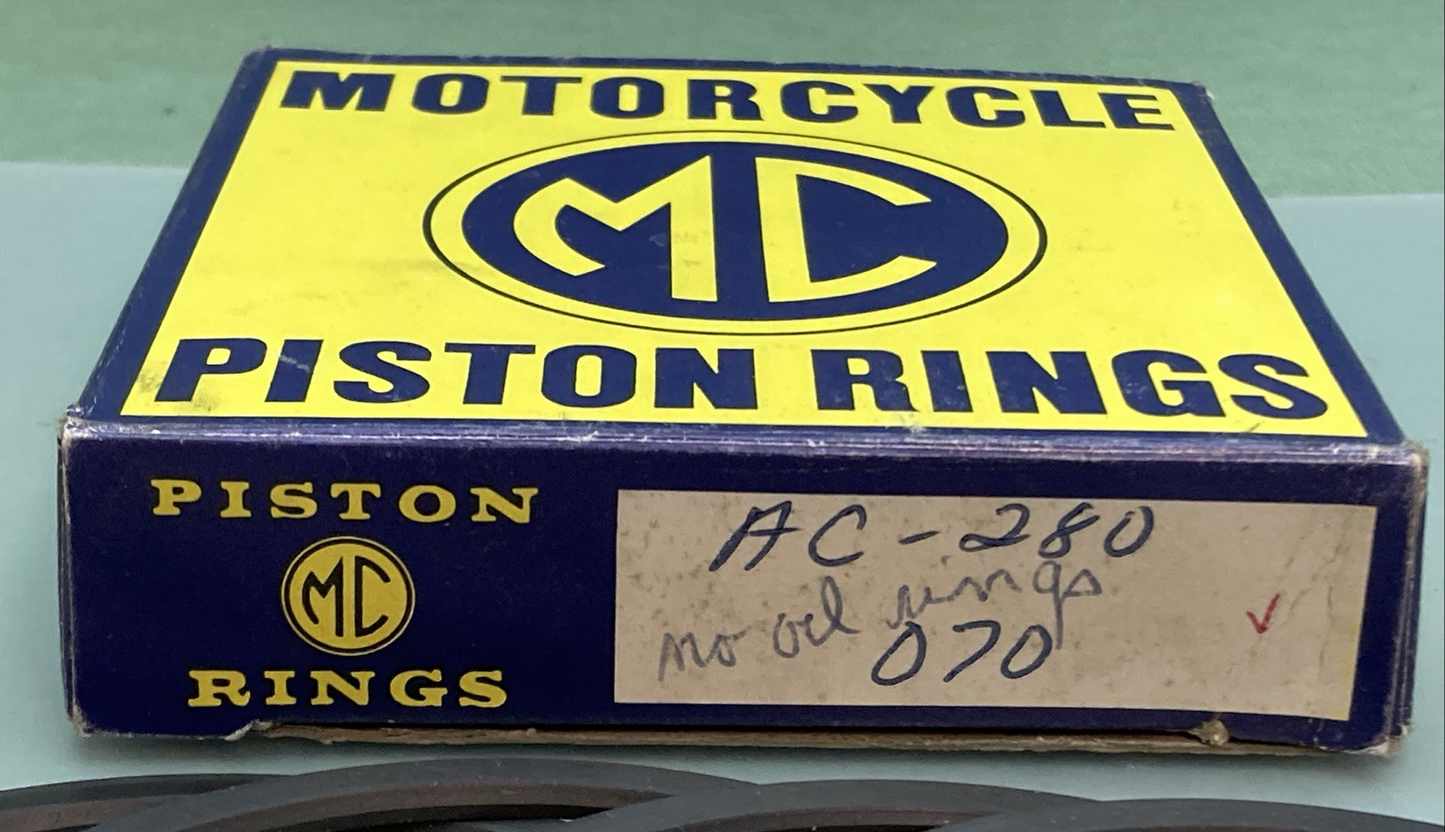 NEW GENUINE MC AC-280.070 PISTON RING SET HARLEY DAVIDSON P11227R.070