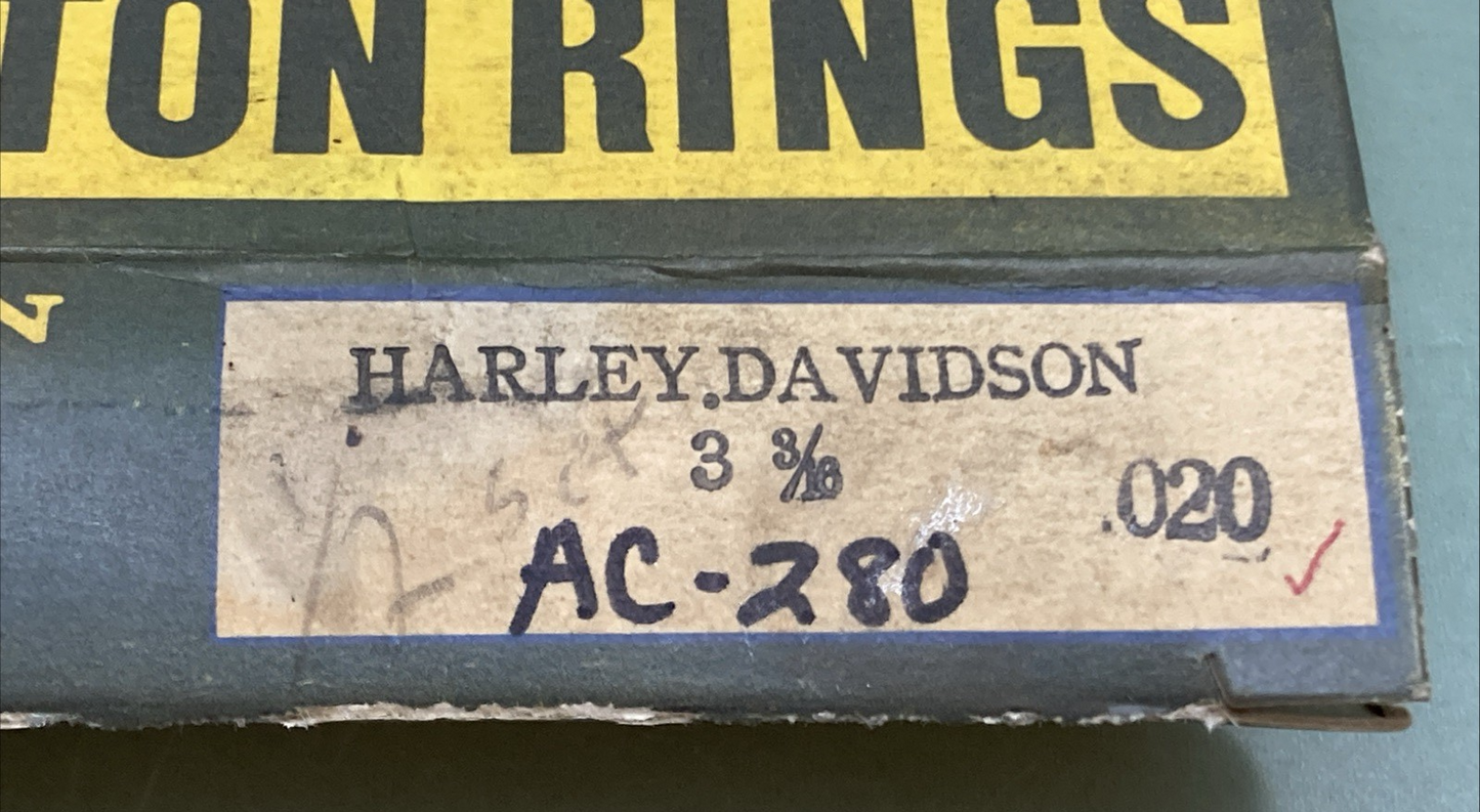 NEW GENUINE MC AC-280.020 PISTON RING SET HARLEY DAVIDSON
