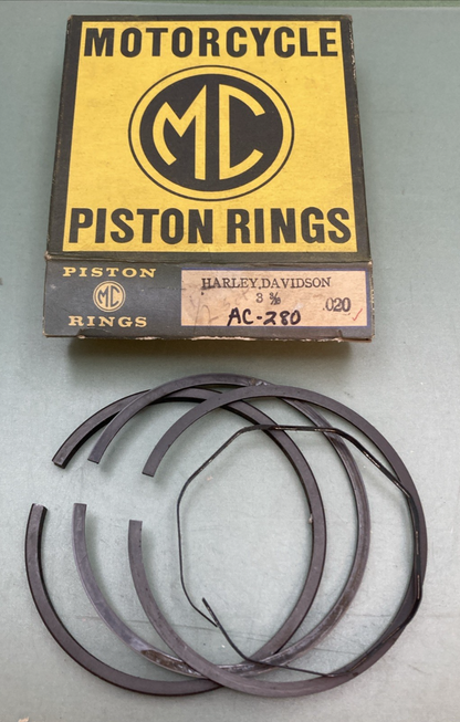 NEW GENUINE MC AC-280.020 PISTON RING SET HARLEY DAVIDSON