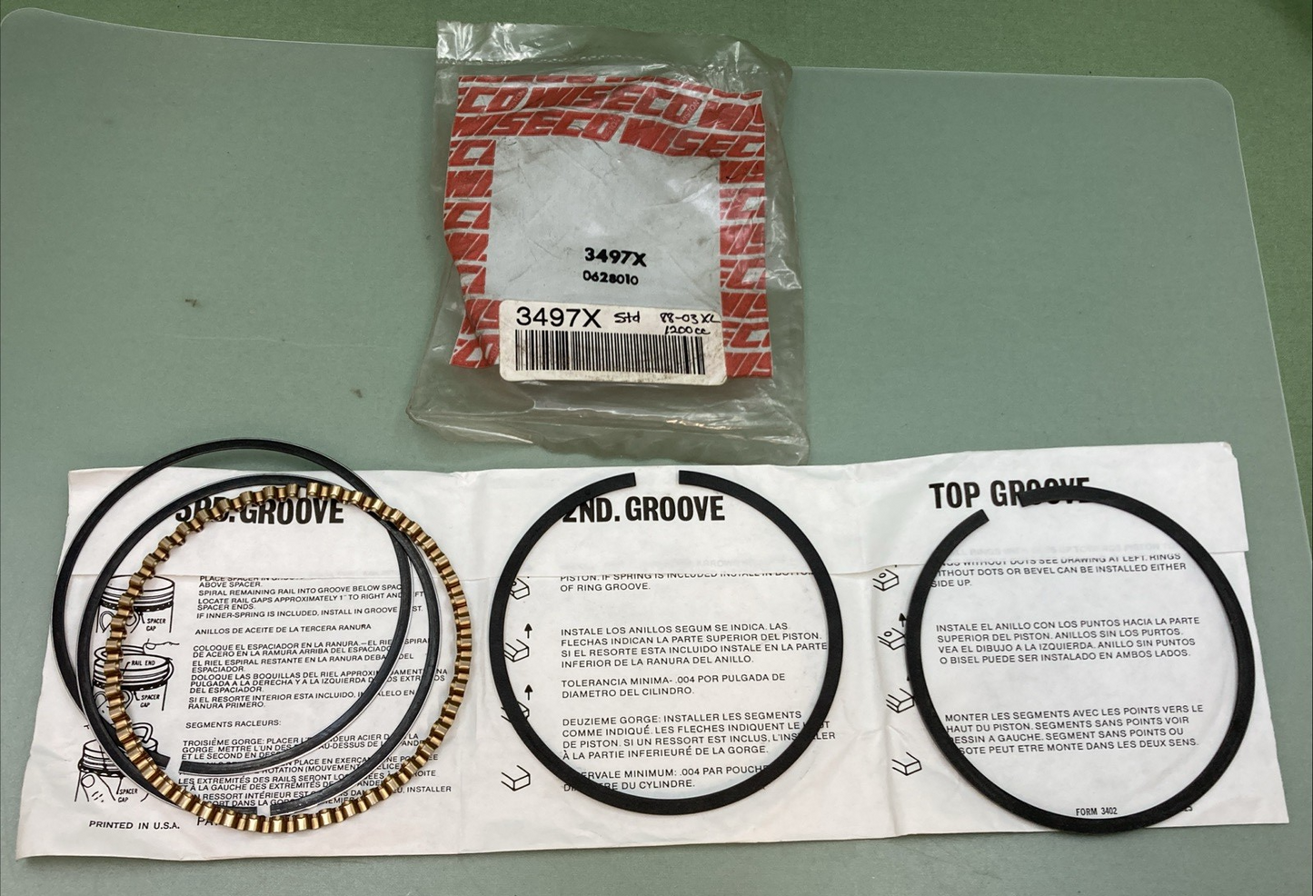 NEW GENUINE WISECO 3497X PISTON RING SET
