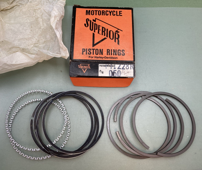 NEW GENUINE MOTORCYCLE SUPERIOR P11228R 050 PISTON RING SET HARLEY DAVIDSON