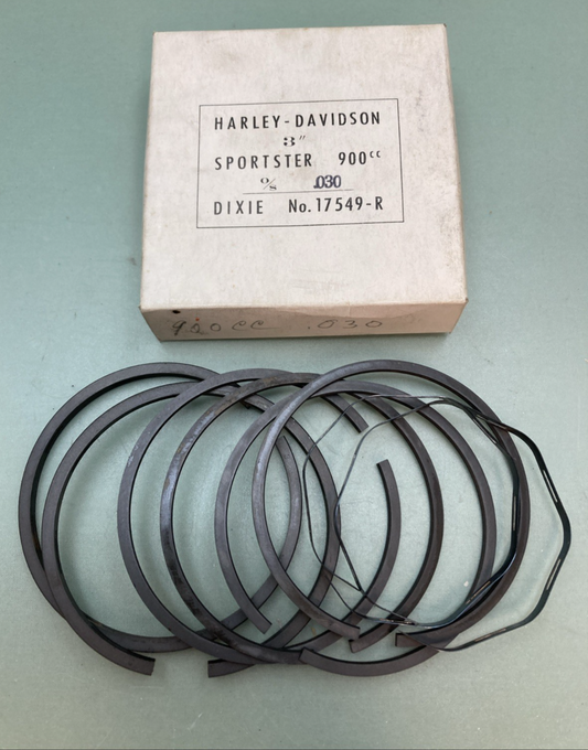 NEW GENUINE DIXIE 17549-R 030 PISTON RING SET HARLEY DAVIDSON