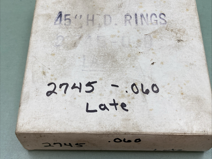 NEW REPLACES HARLEY DAVIDSON 2745-060 PISTON RING SET 2745L 060
