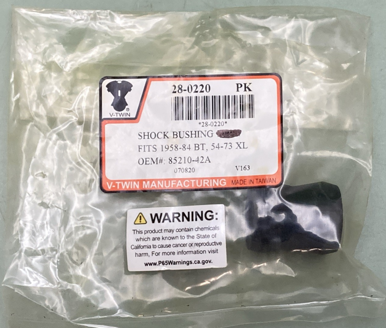 QTY 2 NEW GENUINE V-TWIN 28-0220 SHOCK BUSHING