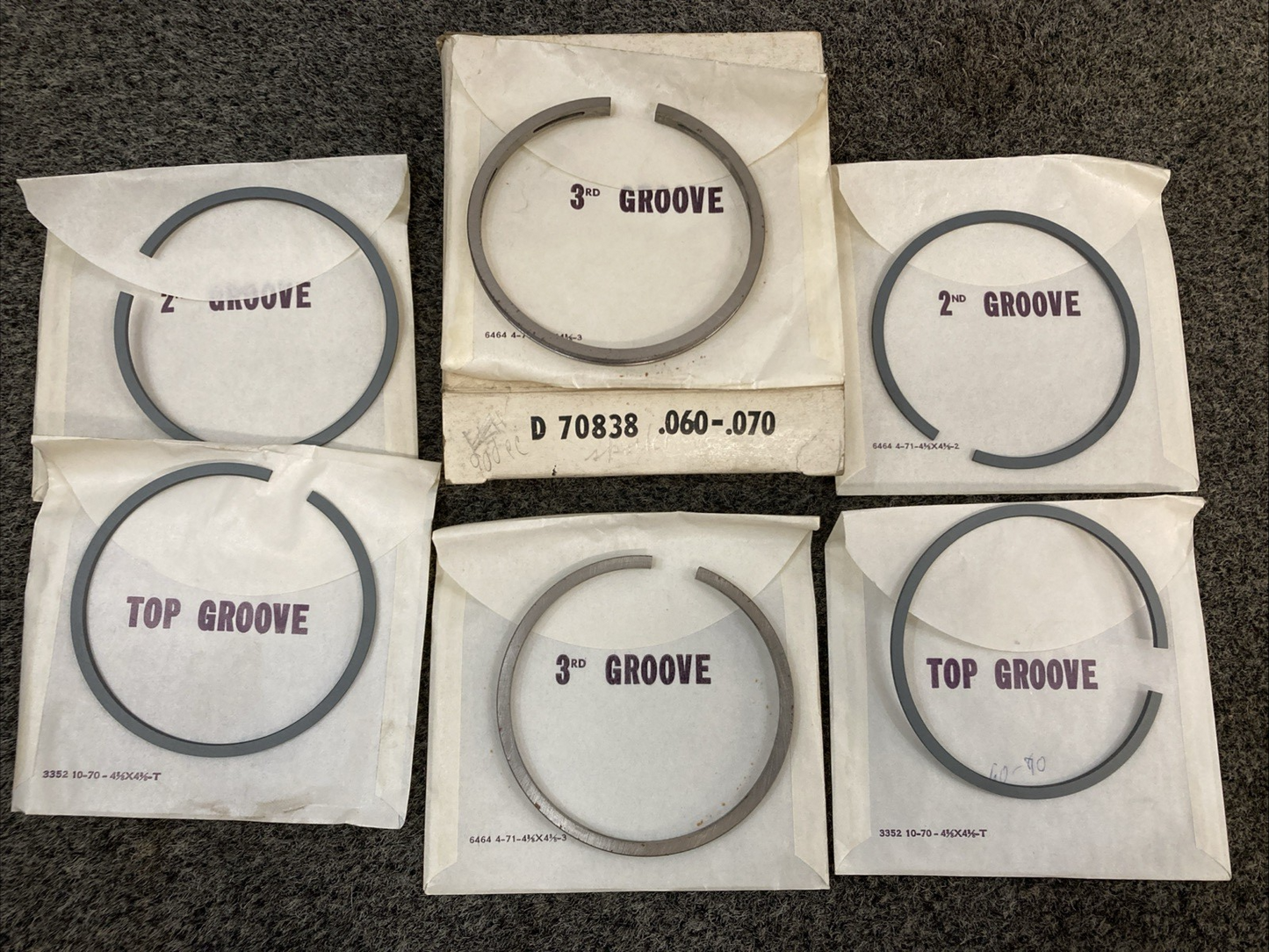 NEW REPLACES DIXIE D70838 -.060 .070 PISTON RING SET HARLEY DAVIDSON