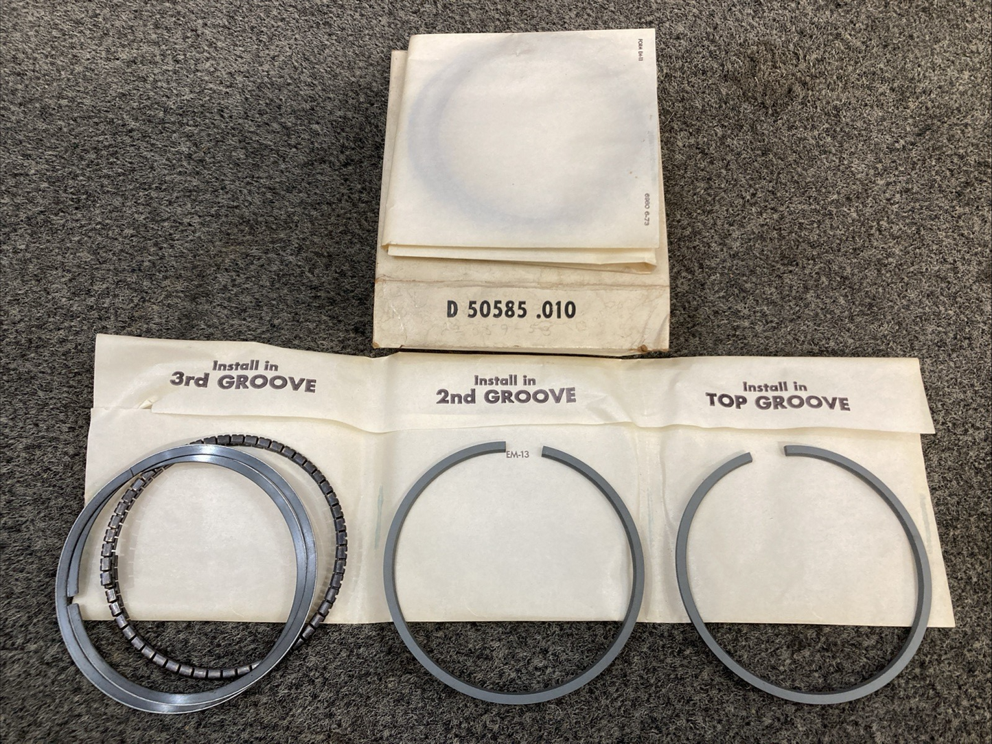 NEW REPLACES DIXIE D50585 .010 PISTON RING SET HARLEY DAVIDSON 22359-53