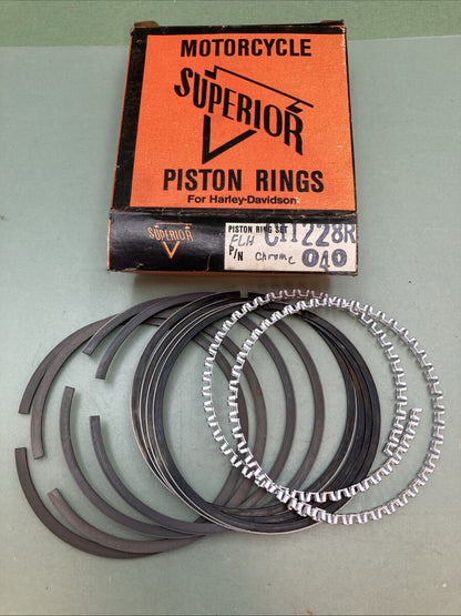 NEW GENUINE MOTORCYCLE SUPERIOR C11228R 040 PISTON RING SET HARLEY DAVIDSON