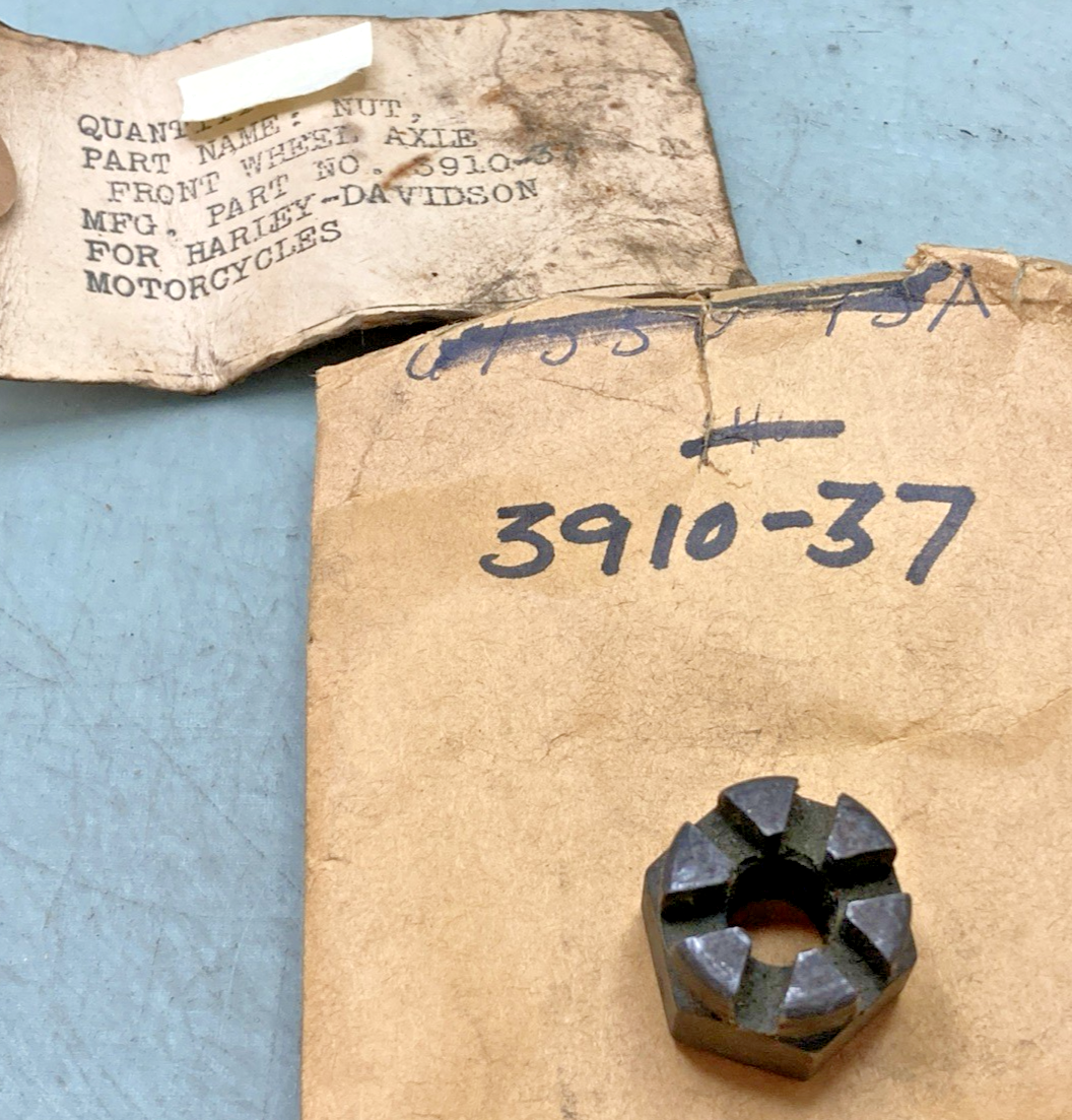 NEW REPLACES HARLEY DAVIDSON 3910-37 FRONT AXLE NUT
