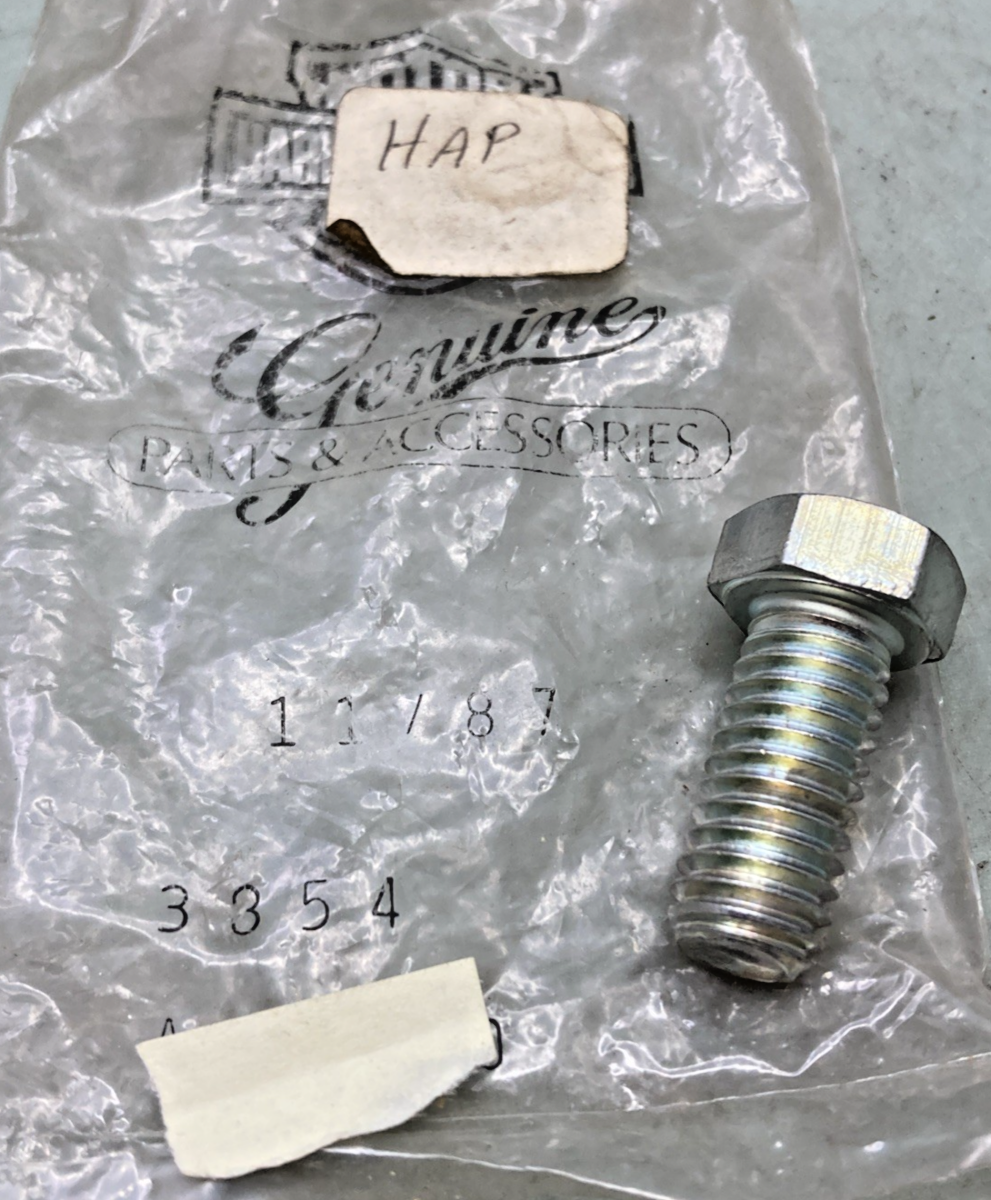 NEW GENUINE HARLEY DAVIDSON 3854 HEX HEAD BOLT