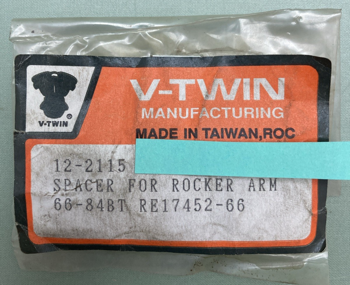 QTY 2 NEW GENUINE V-TWIN 12-2115 SPACER FOR ROCKER ARM