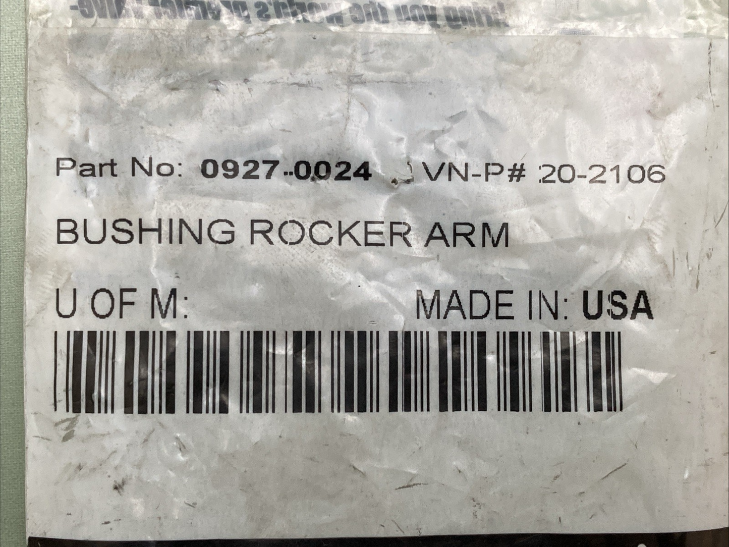 QTY 6 NEW GENUINE KIBBLEWHITE 0927-0024 BUSHING ROCKER ARM