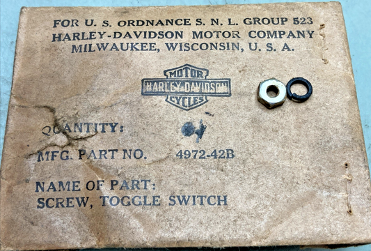 NEW GENUINE HARLEY DAVIDSON 4972-42B TOGGLE SWITCH KIT INCOMPLETE KIT