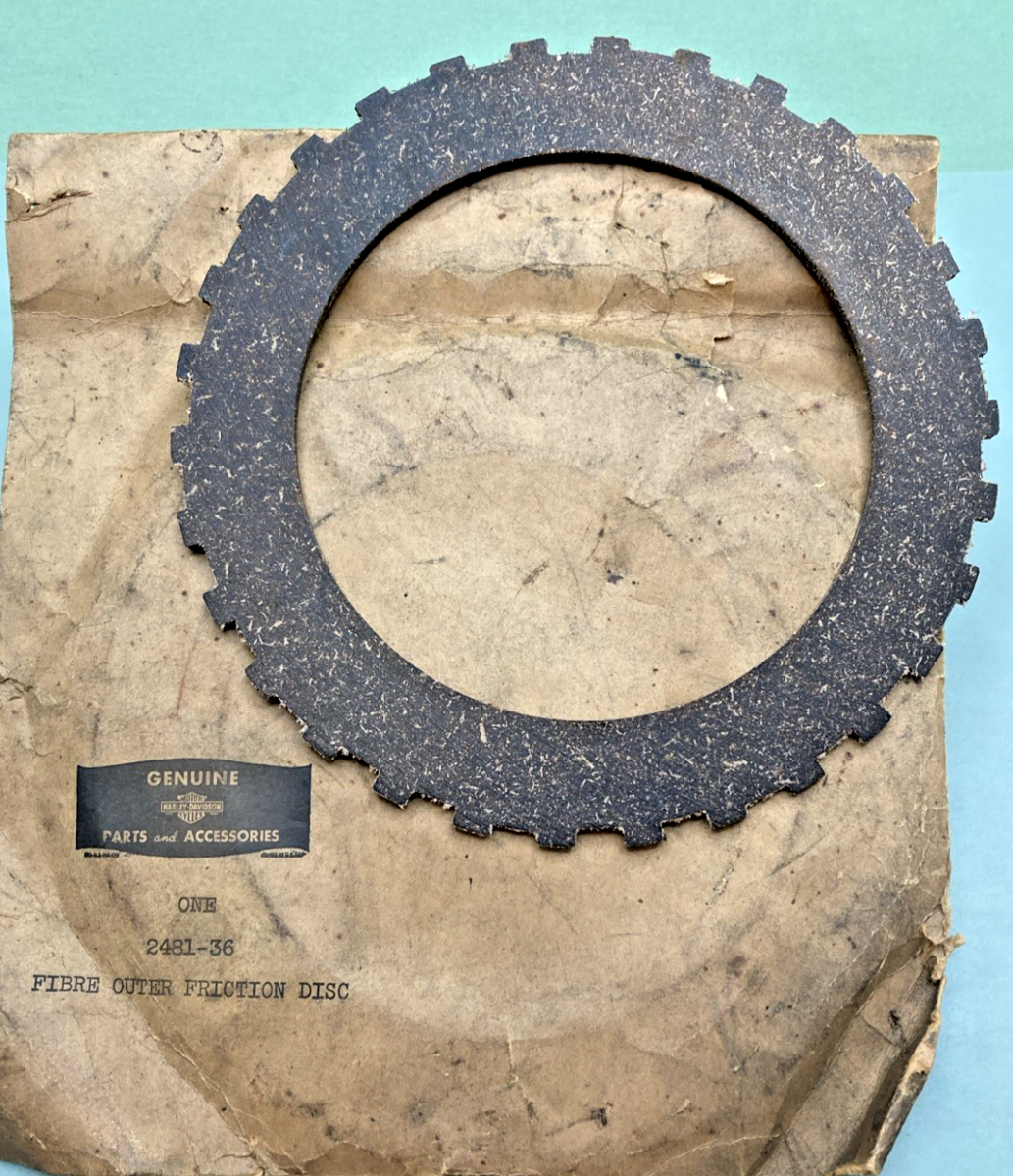 NEW GENUINE HARLEY DAVIDSON 2481-36 FIBRE OUTER FRICTIONS DISC