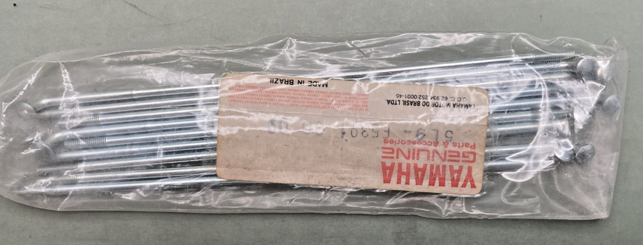 NEW GENUINE YAMAHA 3VC-F5304-00 COMPLETE REAR WHEEL SPOKE SET INCOMPLETE KIT