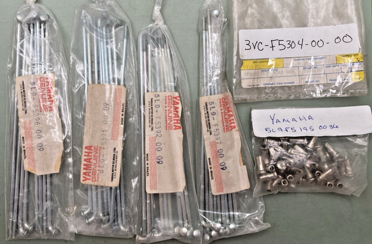 NEW GENUINE YAMAHA 3VC-F5304-00 COMPLETE REAR WHEEL SPOKE SET INCOMPLETE KIT