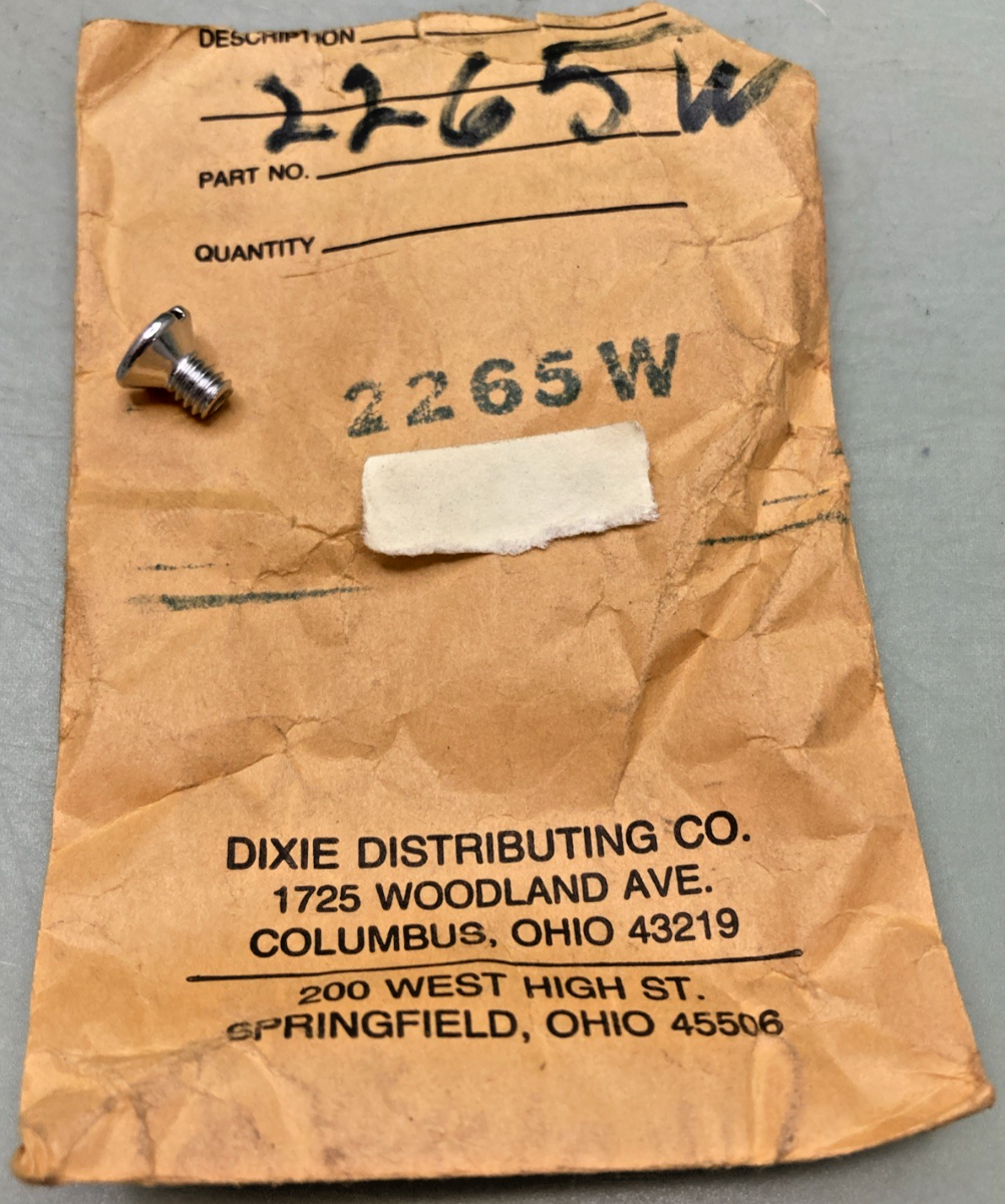 NEW REPLACES HARLEY DAVIDSON 2265W OVAL COUNTERSUNK HEAD SCREW