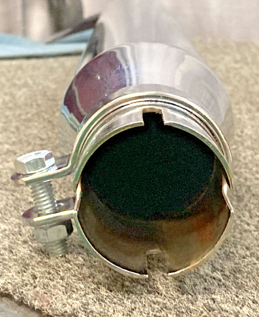 NEW GENUINE WYATT GATLING 30-0152 CHROME FISHTAIL MUFFLER 36"