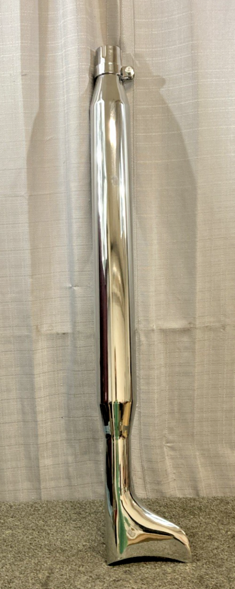 NEW GENUINE WYATT GATLING 30-0152 CHROME FISHTAIL MUFFLER 36"