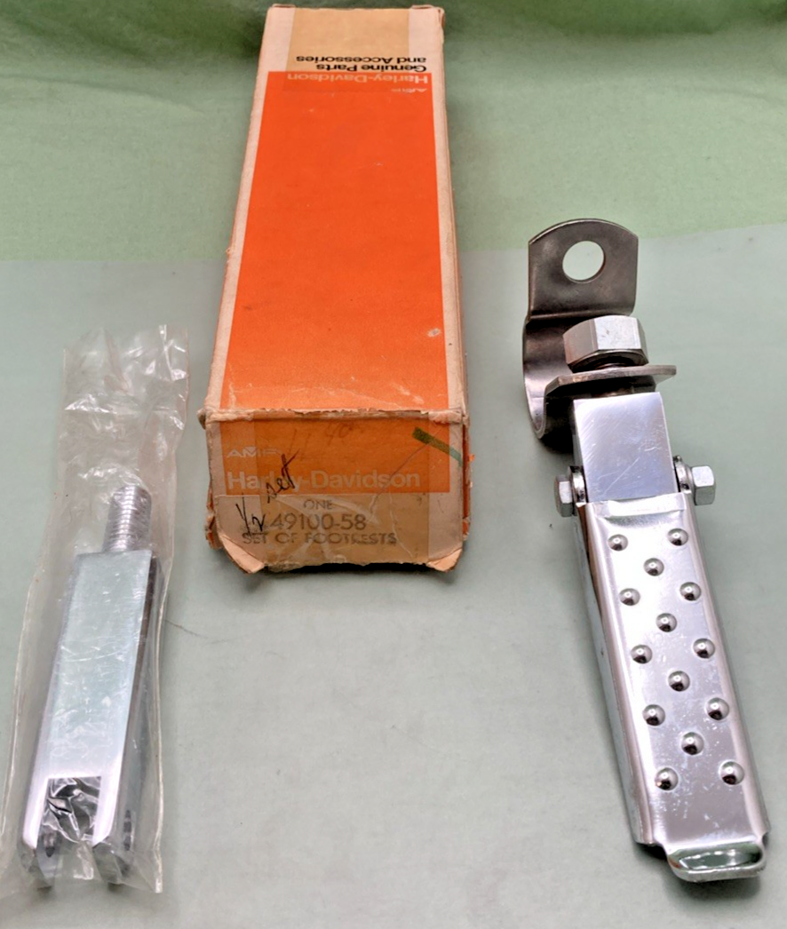 NEW GENUINE HARLEY DAVIDSON 49100-58 HEAVY H-D FOOT REST & CLAMPS 1934, 11286-34