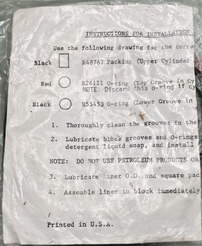 NEW GENUINE JOHN DEER AR65507 O-RING KIT