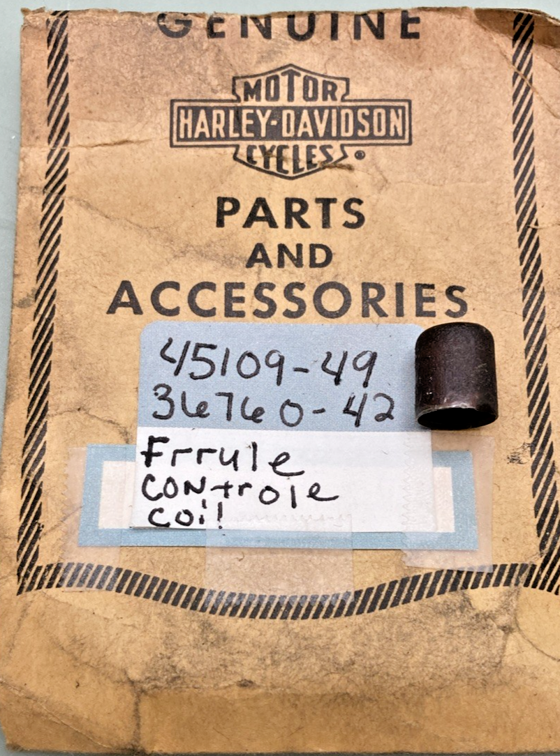 NEW GENUINE HARLEY DAVIDSON 45109-49 FERRULE, CONTROL COIL
