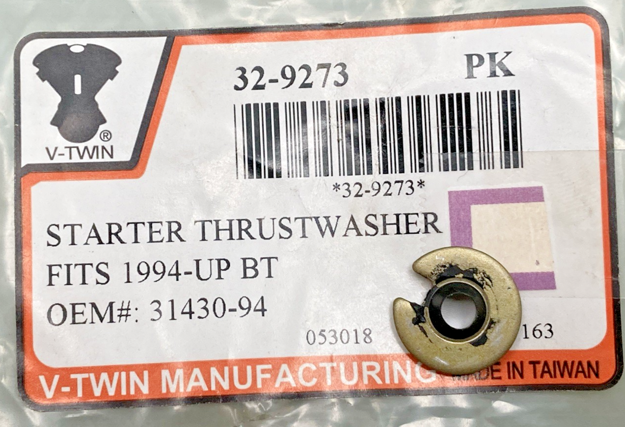 NEW GENUINE V-TWIN MANUFACTURING 32-9273 THRUST WASHERS FOR STARTER SHAFT