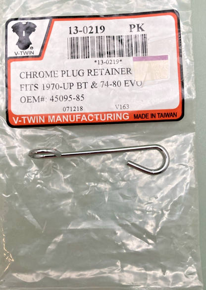 NEW GENUINE V-TWIN MANUFACTURING 13-0219 CHROME PLUG RETAINER