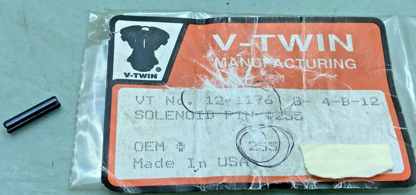NEW GENUINE V-TWIN 12-1176 SOLENOID PIN