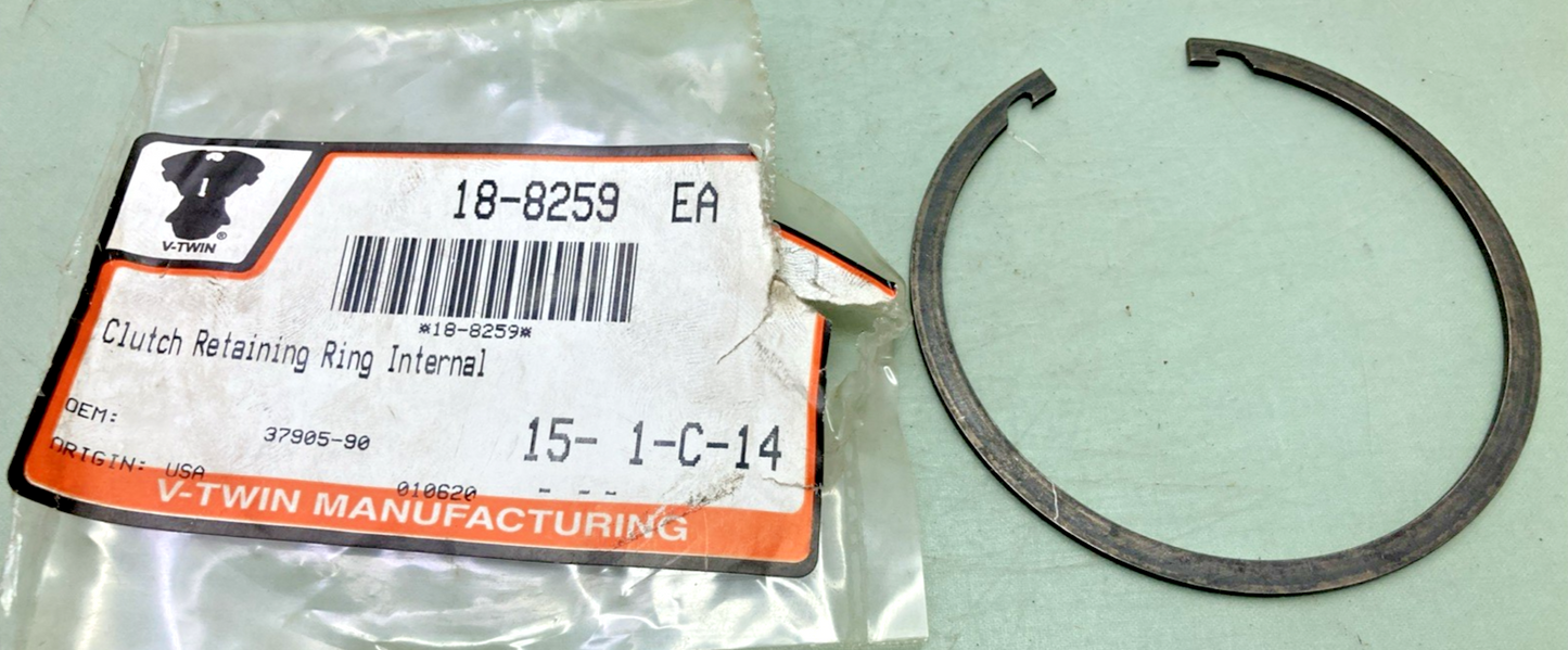 NEW GENUINE V-TWIN 18-8259 INTERNAL CLUTCH RETAINING RING