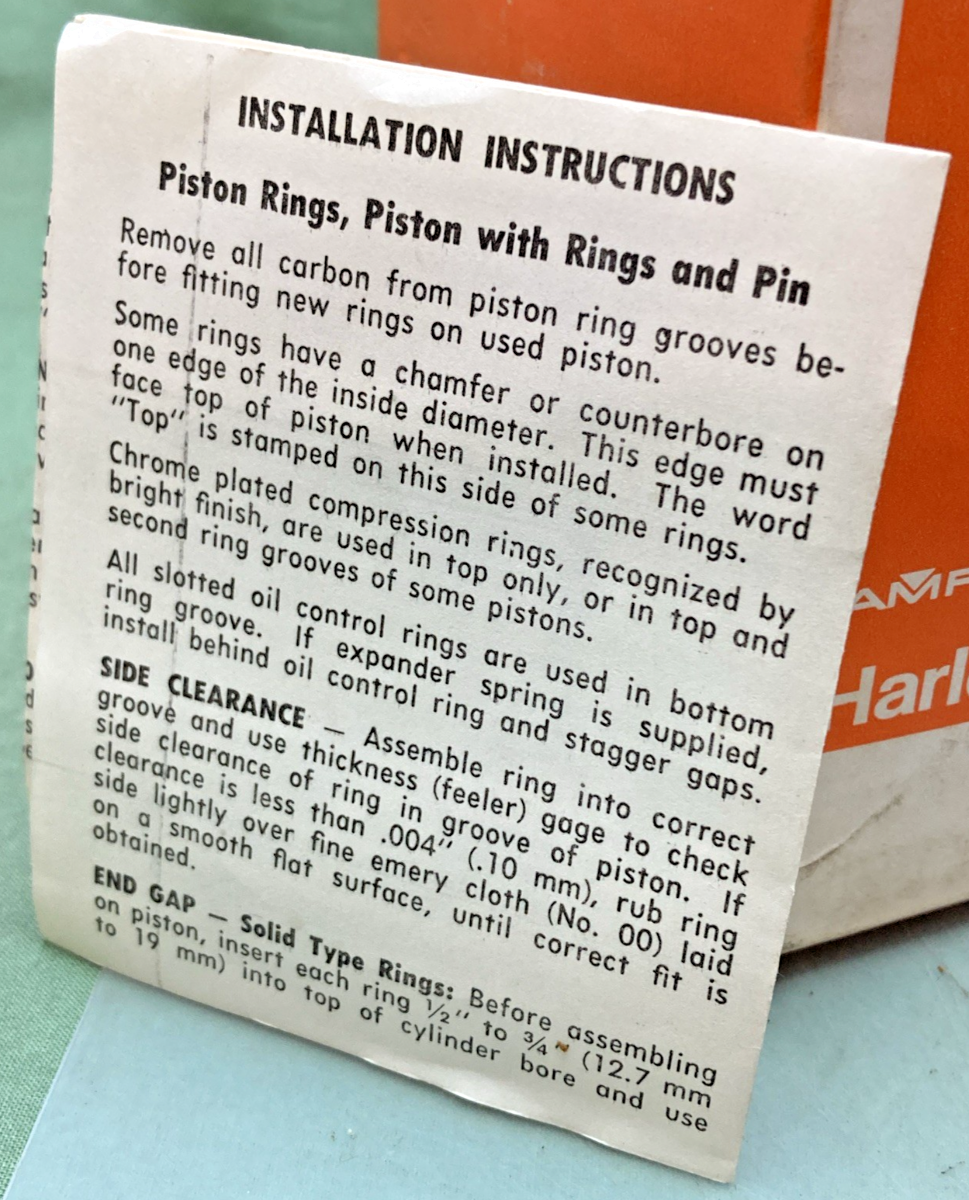 NEW GENUINE HARLEY DAVIDSON 22258-70 PISTON WITH RINGS AND PIN