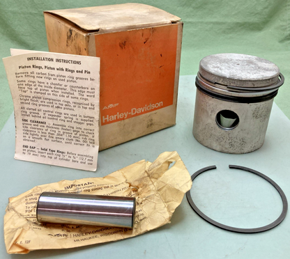NEW GENUINE HARLEY DAVIDSON 22256-29B PISTON WITH RINGS AND PIN NO CIRCLIPS