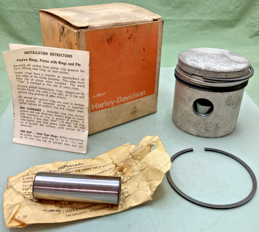 NEW GENUINE HARLEY DAVIDSON 22256-29B PISTON WITH RINGS AND PIN NO CIRCLIPS
