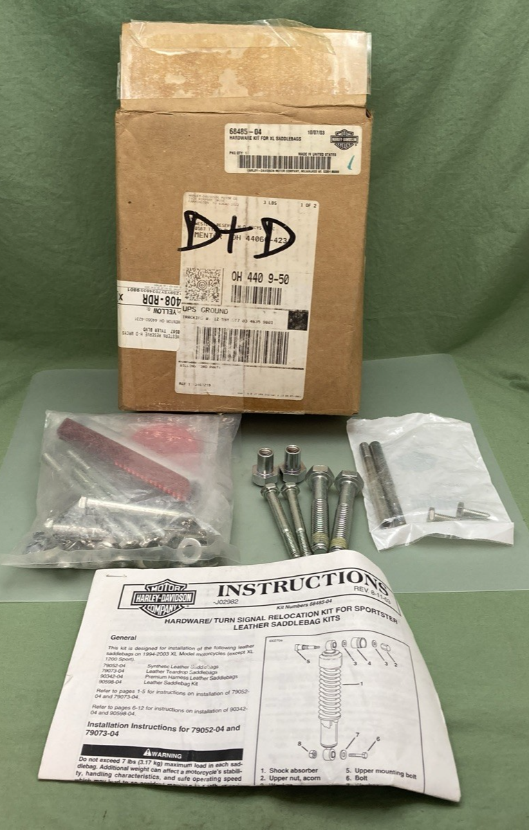 NEW GENUINE HARLEY-DAVIDSON 68485-04 HARDWARE KIT FOR XL SADDLEBAGS
