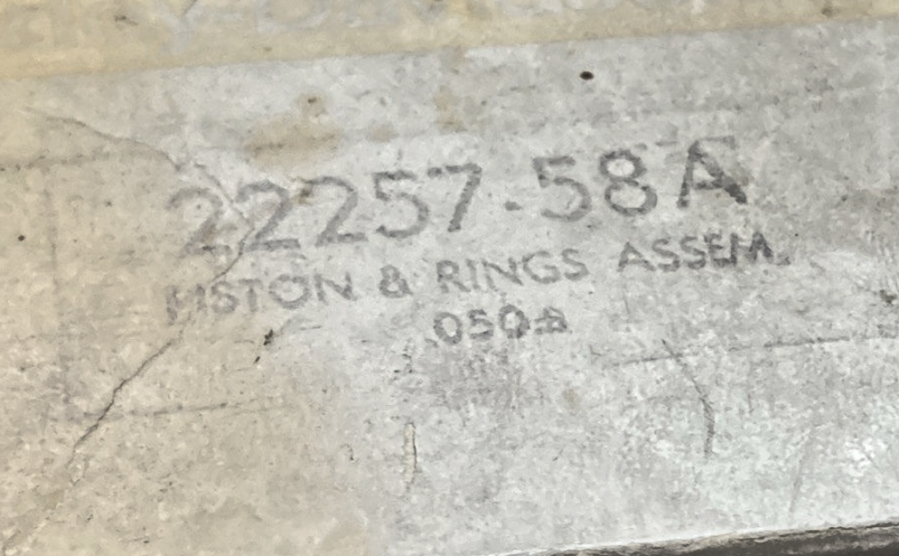 NEW GENUINE HARLEY DAVIDSON 22257-58A PISTON AND PIN ONLY INCOMPLETE KIT