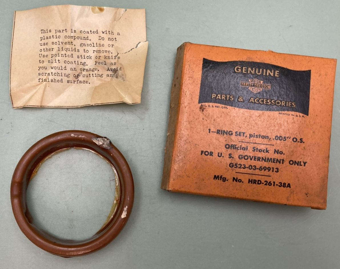 NEW GENUINE HARLEY-DAVIDSON 261-38A Ring set, piston +.005"