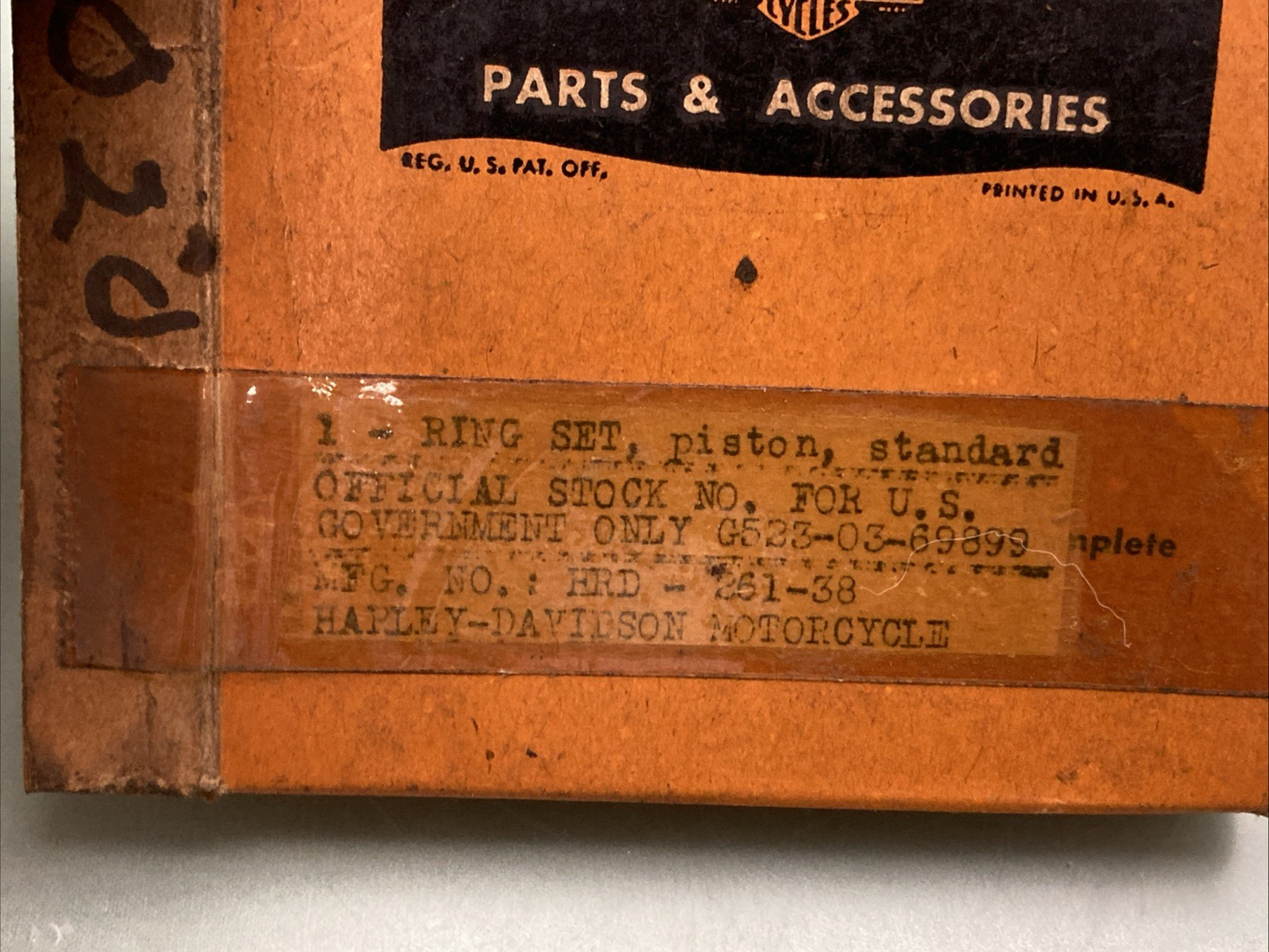 NEW GENUINE HARLEY-DAVIDSON 261-38 Ring set, piston Std.