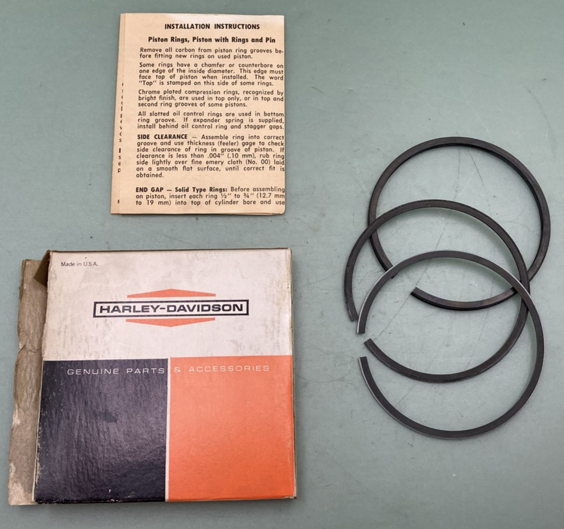 NEW GENUINE HARLEY-DAVIDSON 22327-66 Ring set, piston + 0.4 mm