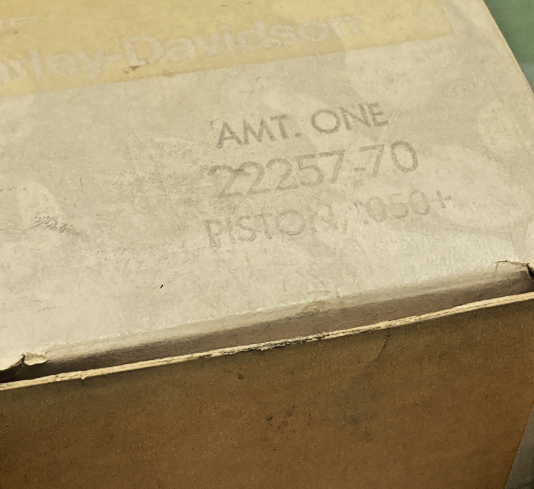 NEW GENUINE HARLEY DAVIDSON 22257-70 PISTON WITH RINGS AND PIN