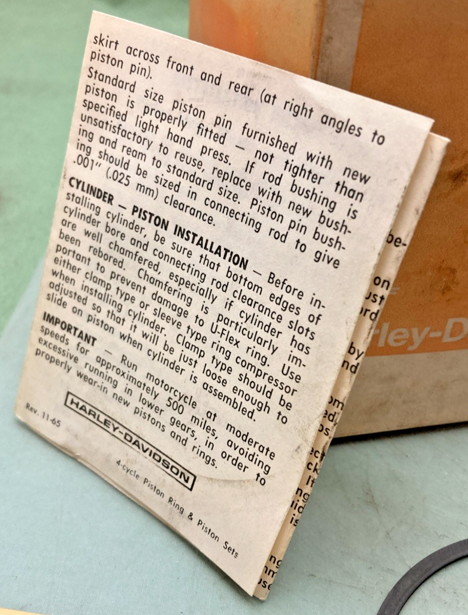 NEW GENUINE HARLEY DAVIDSON 22257-70 PISTON WITH RINGS AND PIN