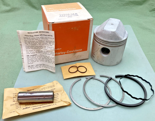NEW GENUINE HARLEY DAVIDSON 22259-58A PISTON WITH RINGS AND PIN
