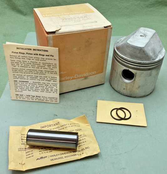 NEW GENUINE HARLEY DAVIDSON 22258-58A PISTON WITH PIN INCOMPLETE KIT